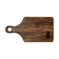 Engraved Walnut Cutting Board – Handled & Rectangular Options, Minimal Tree Logo