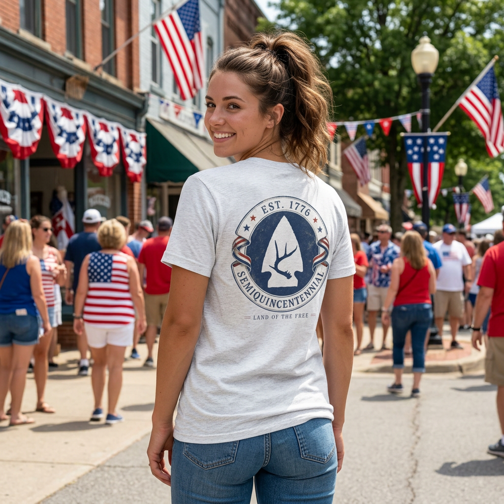Semiquincentennial Arrowhead Tee - EST. 1776 Patriotic Tee