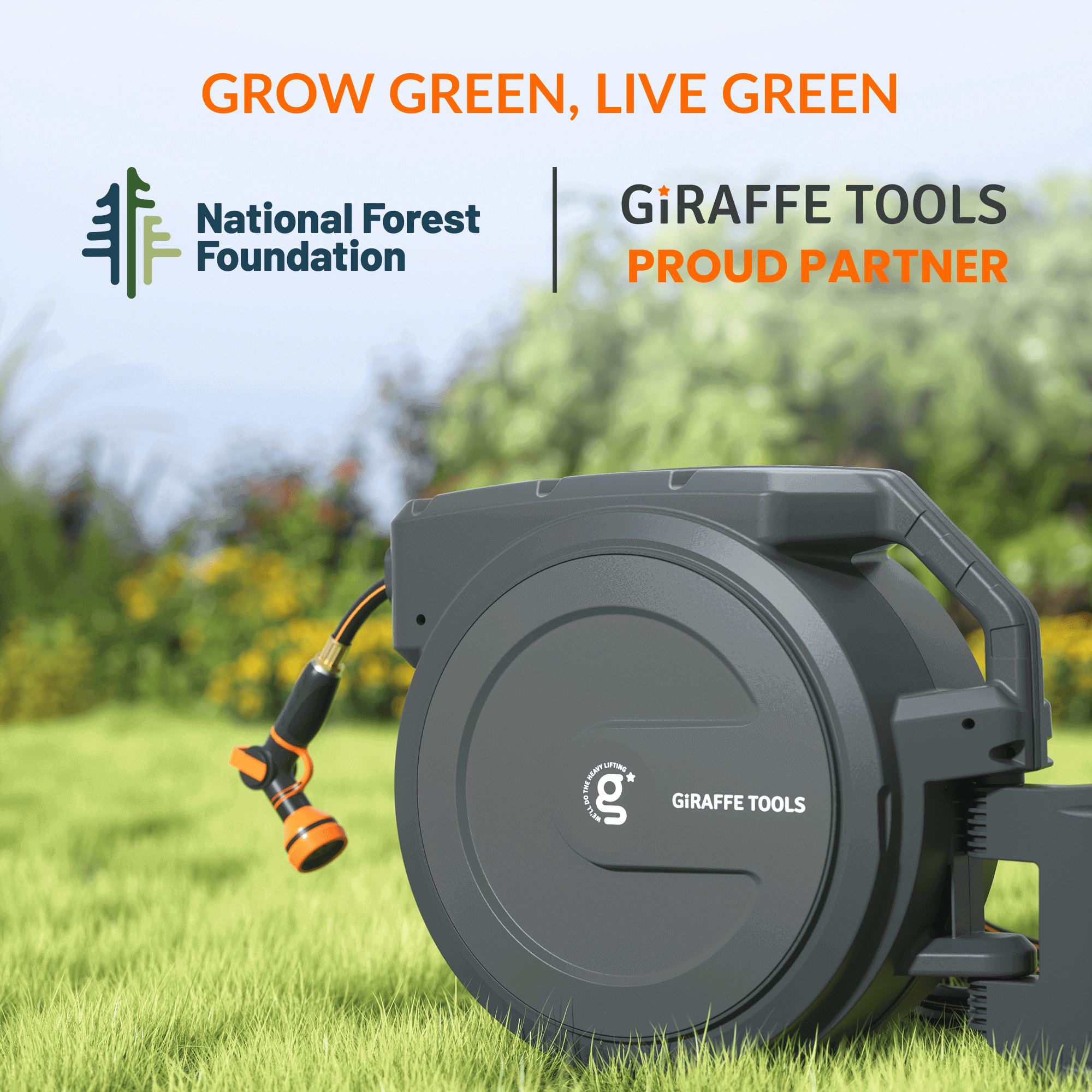 Retractable Garden Hose Reel-5/8in-90ft