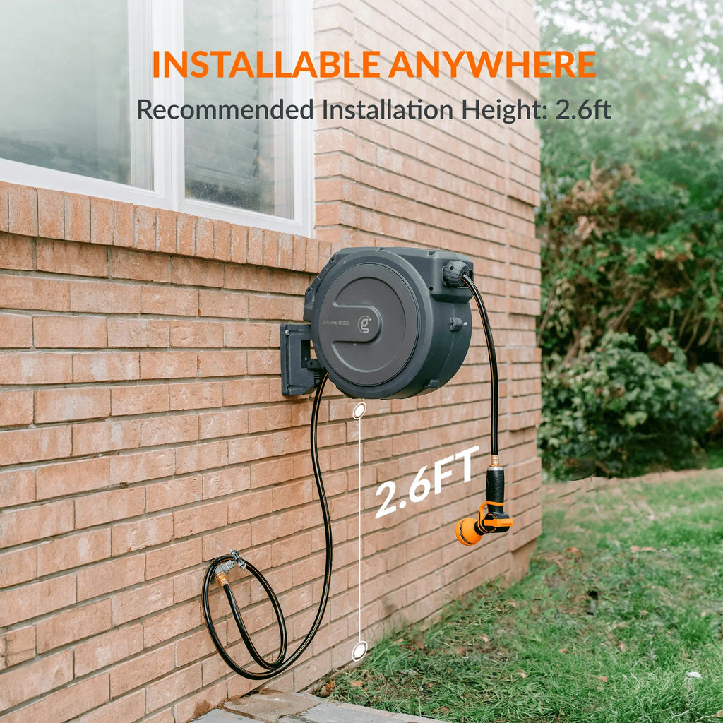 Retractable Garden Hose Reel 65ft-155ft